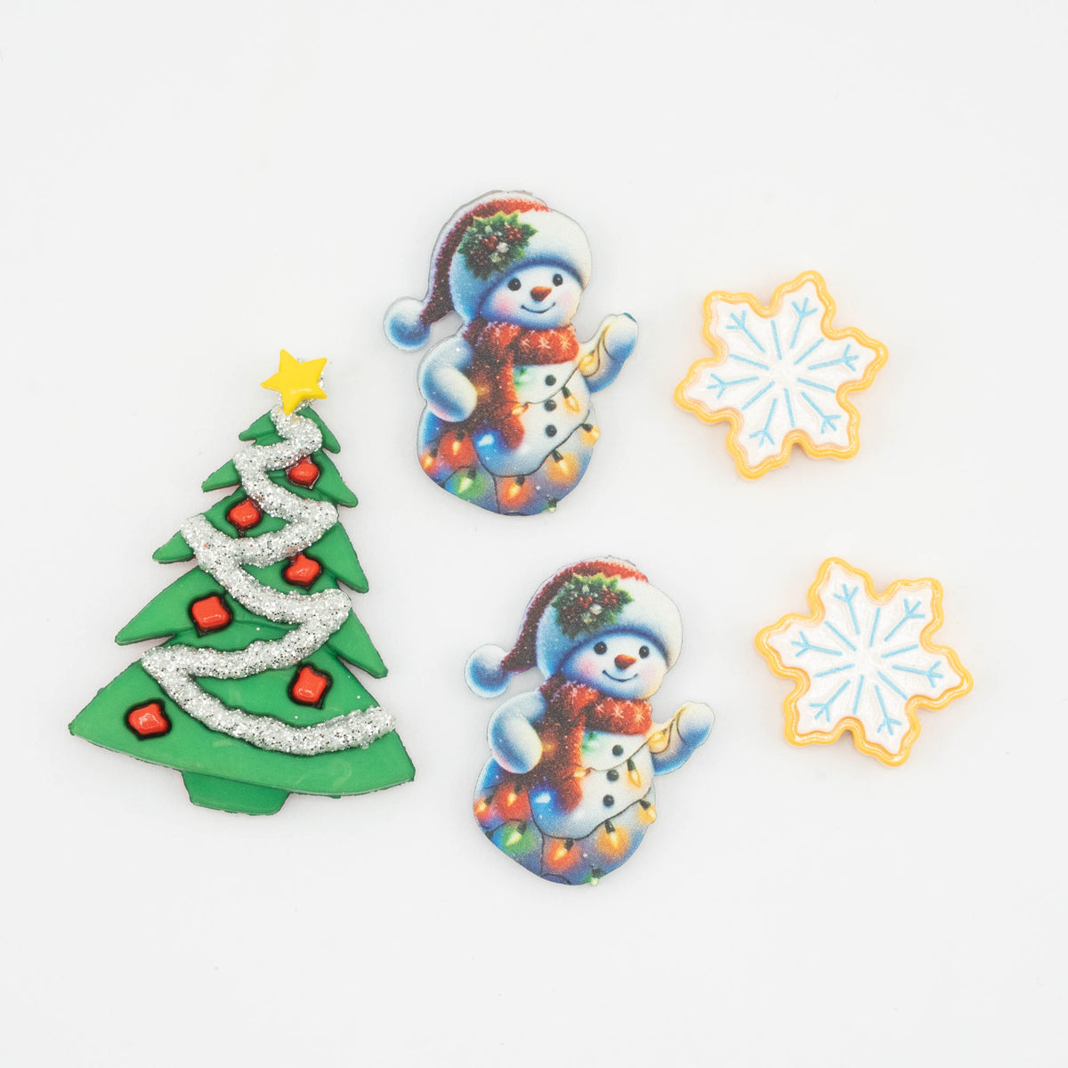 Snowman & Sweets Christmas Flatback Craft Embellishments