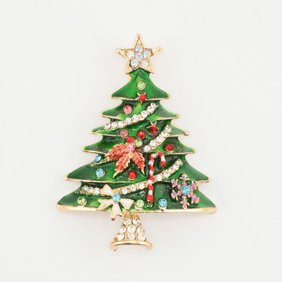 Tinsel & Twinkle Christmas Tree Brooch