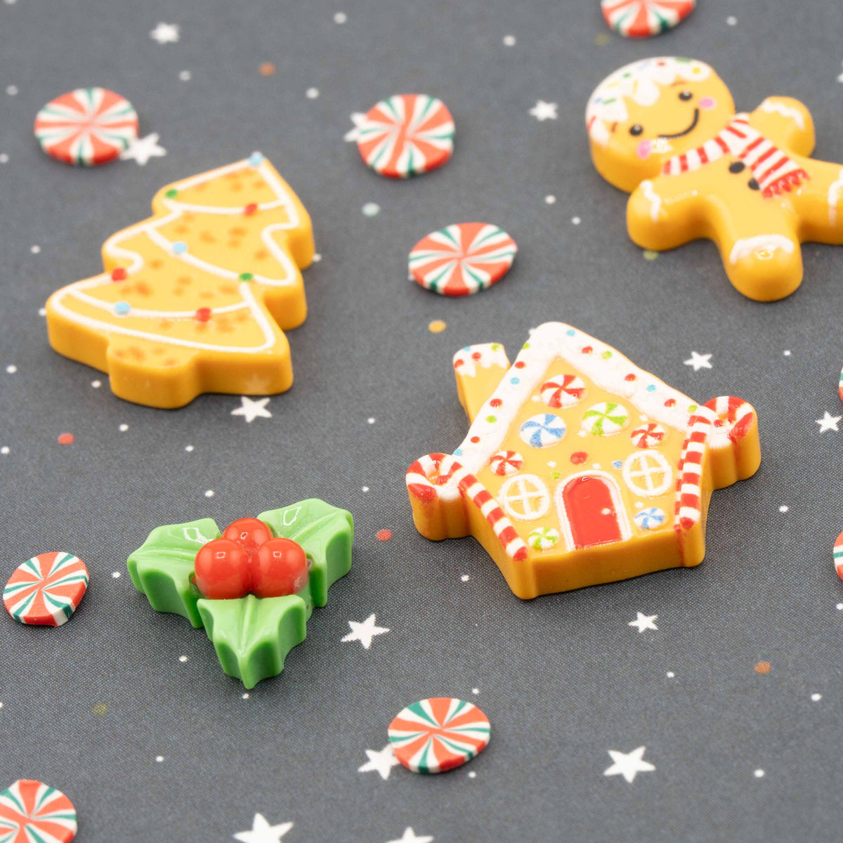 Fresh Baked Gingerbread Christmas Flatback Craft Embellishments