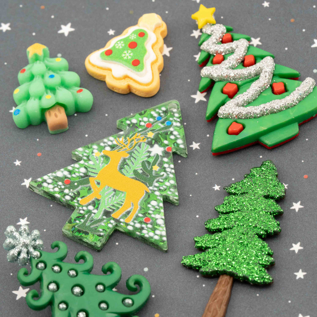 Christmas Tree Craft Embellishments – 14-Piece Mix