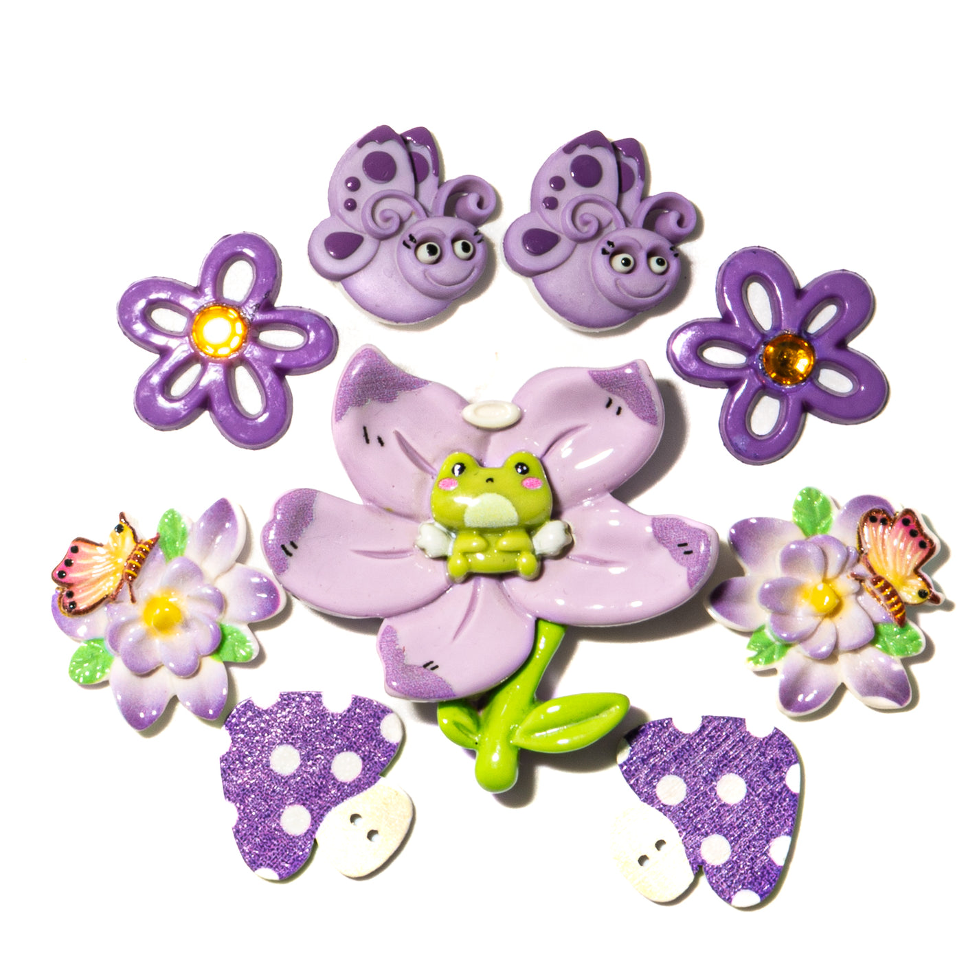 Enchanted Woodland Purple Flat Back Embellishments