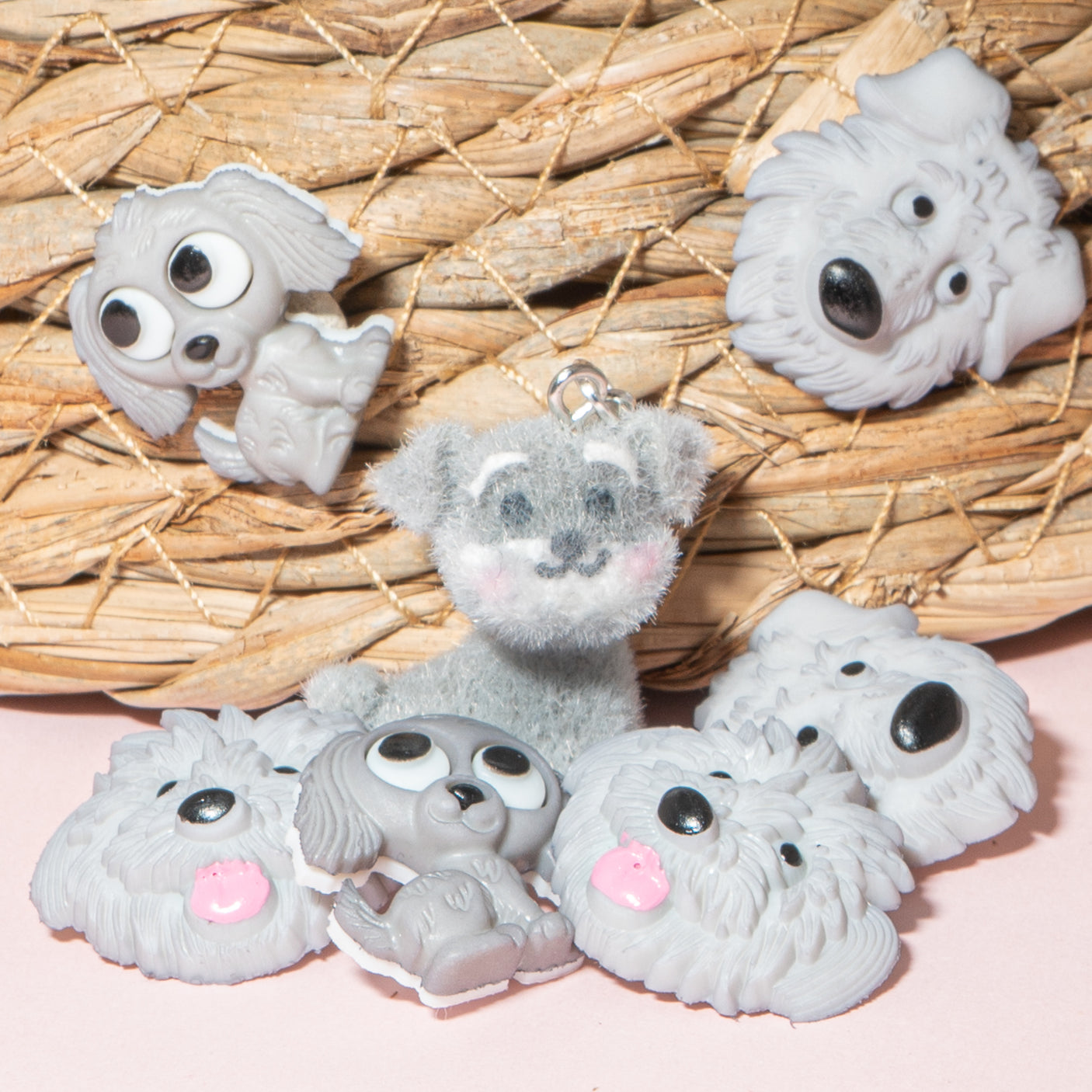 Soft Paws & Puppy Eyes Grey Dog Embellishment Pack