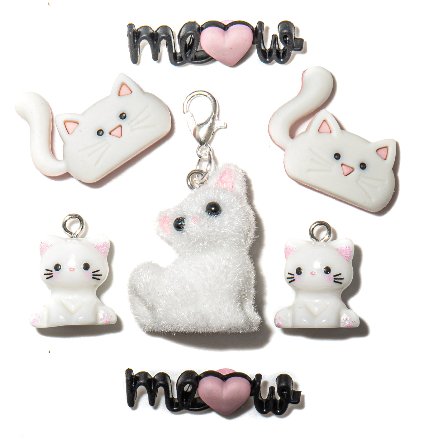 Snowpurr Sweethearts White Cat Embellishment Pack