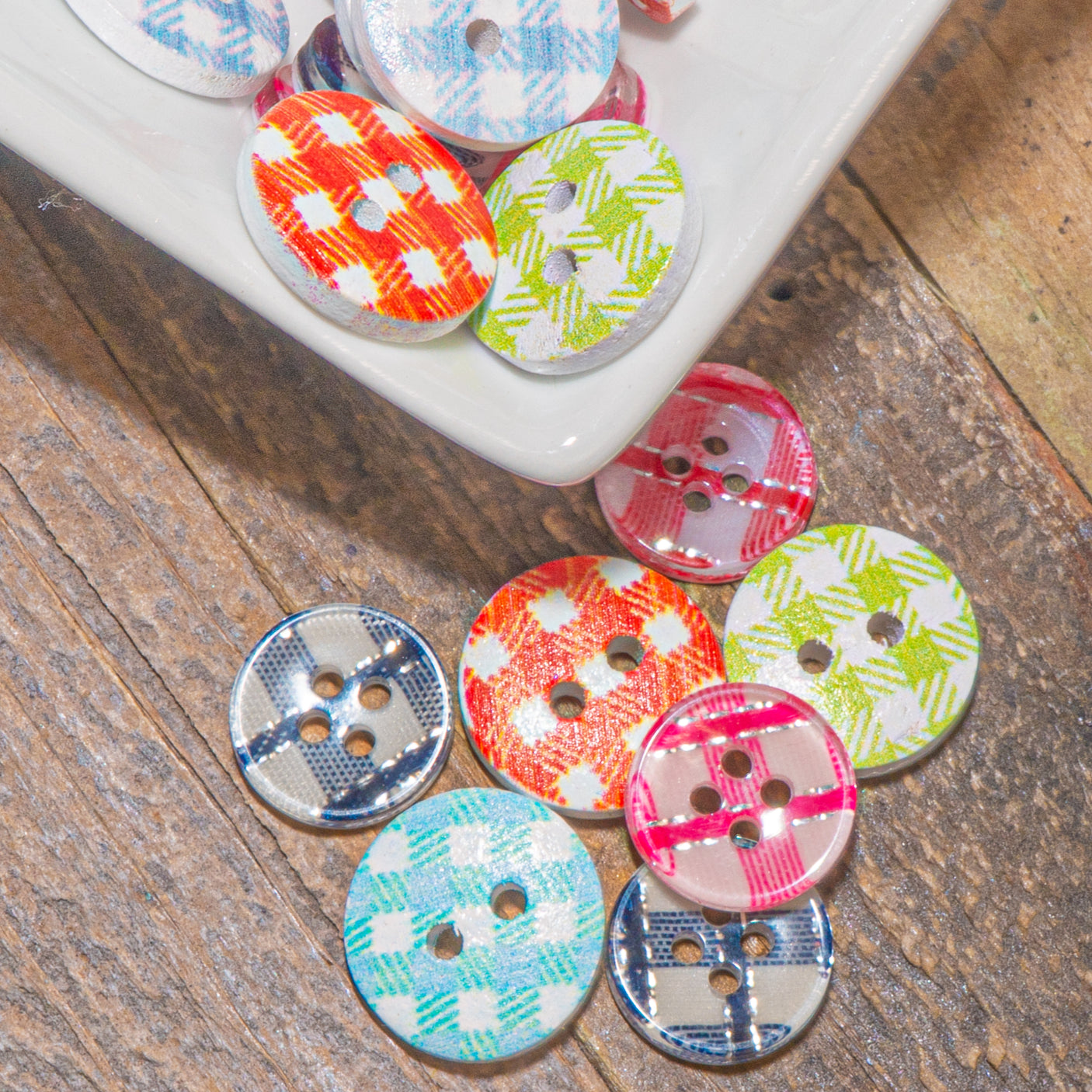 Pastel Sew-Thru Buttons, 20 pieces