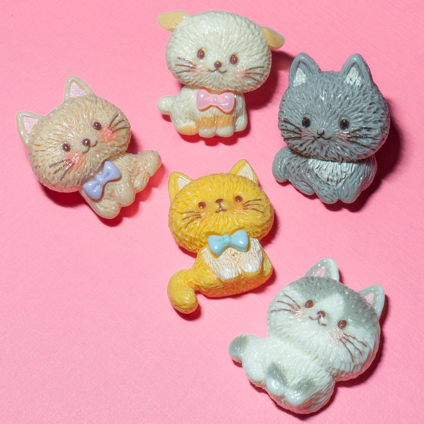 Cozy Cats Resin Flat-Back Embellishment Pack