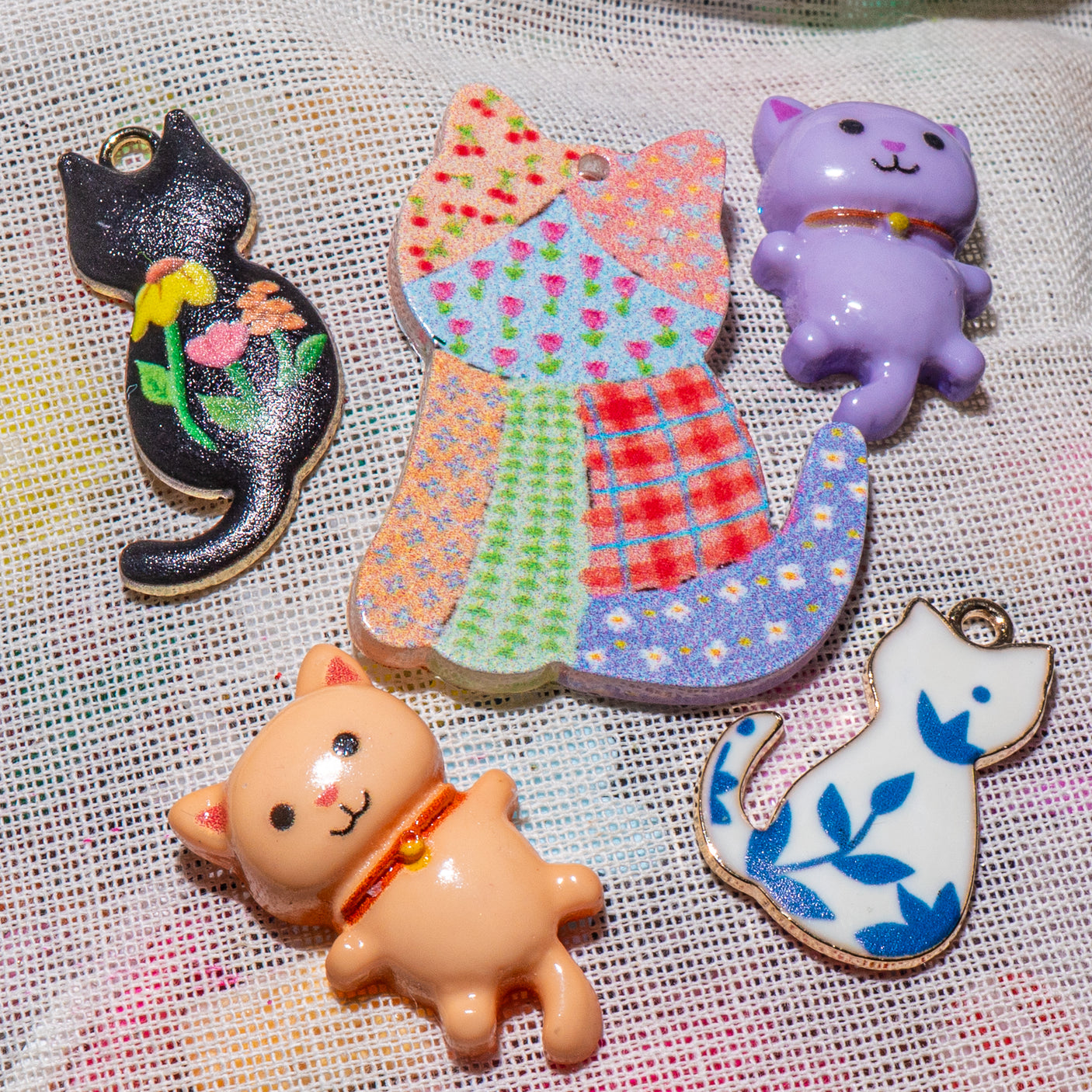 Patchwork Purrs Cat Craft Embellishment Pack