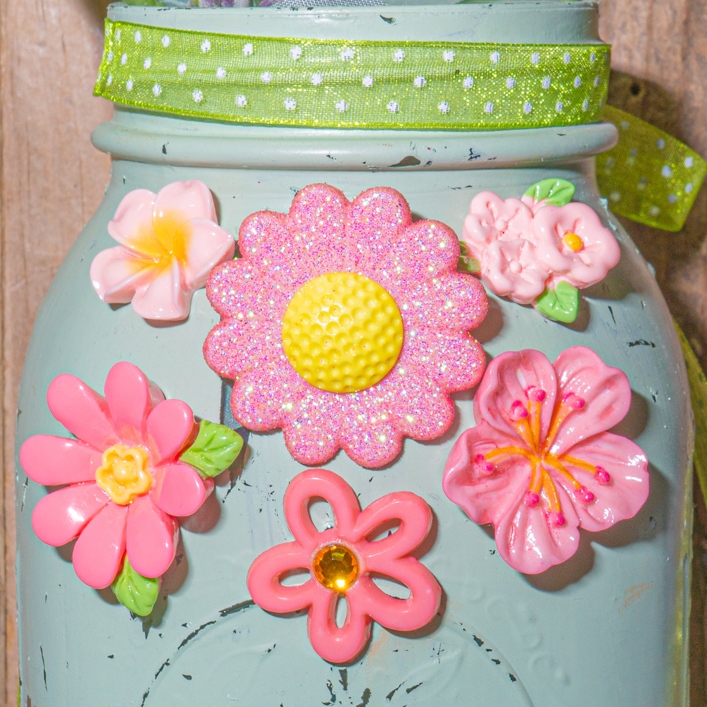 Georgia Peach Florals Craft Embellishments