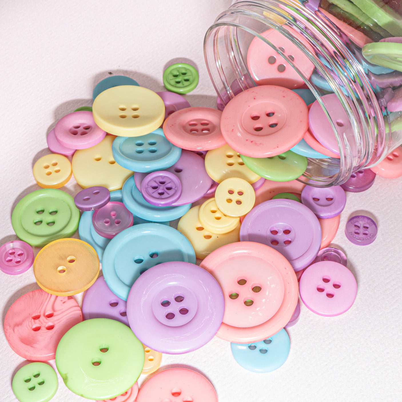 Spring Sprinkle Sewing Button Mini Jar 100 Pieces
