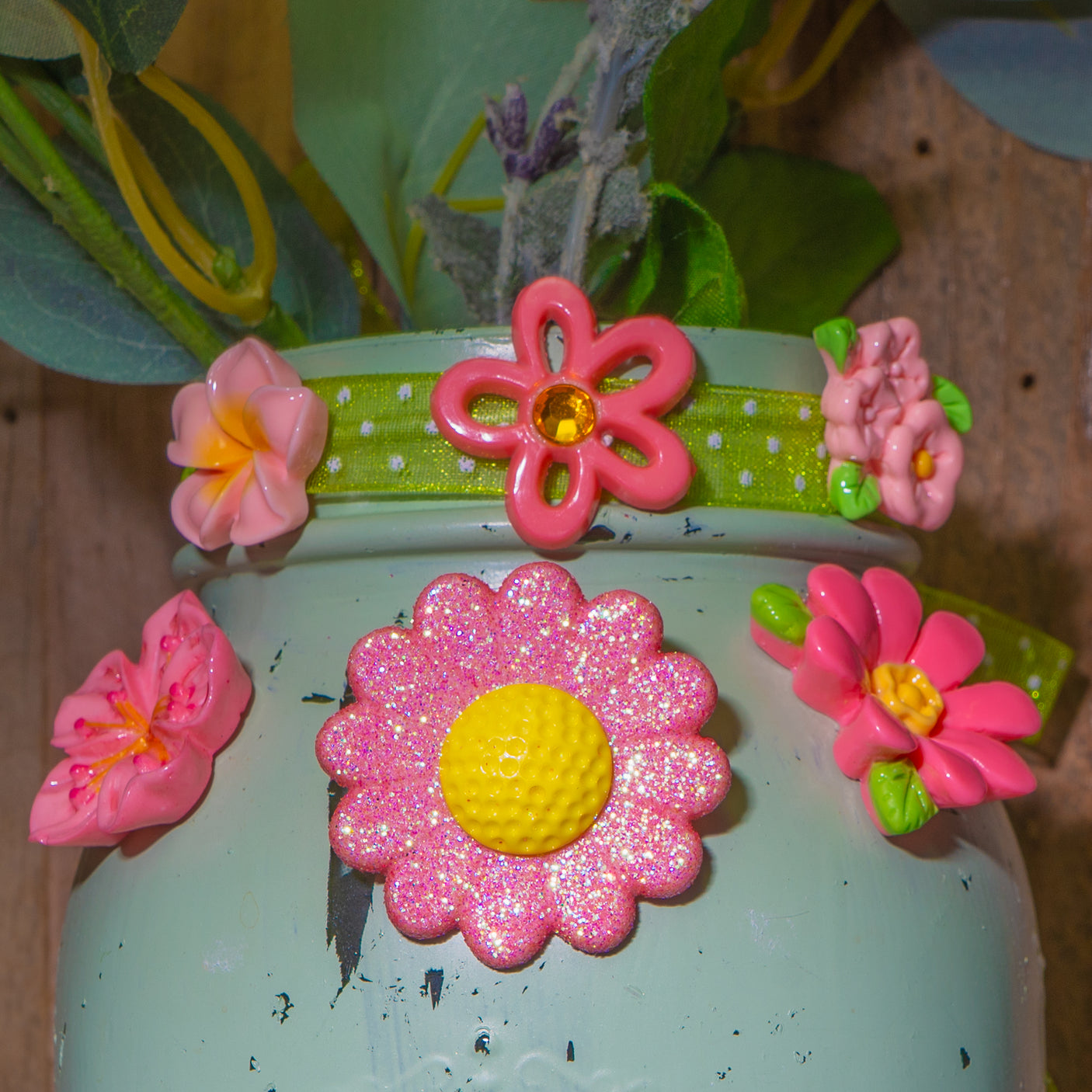 Georgia Peach Florals Craft Embellishments