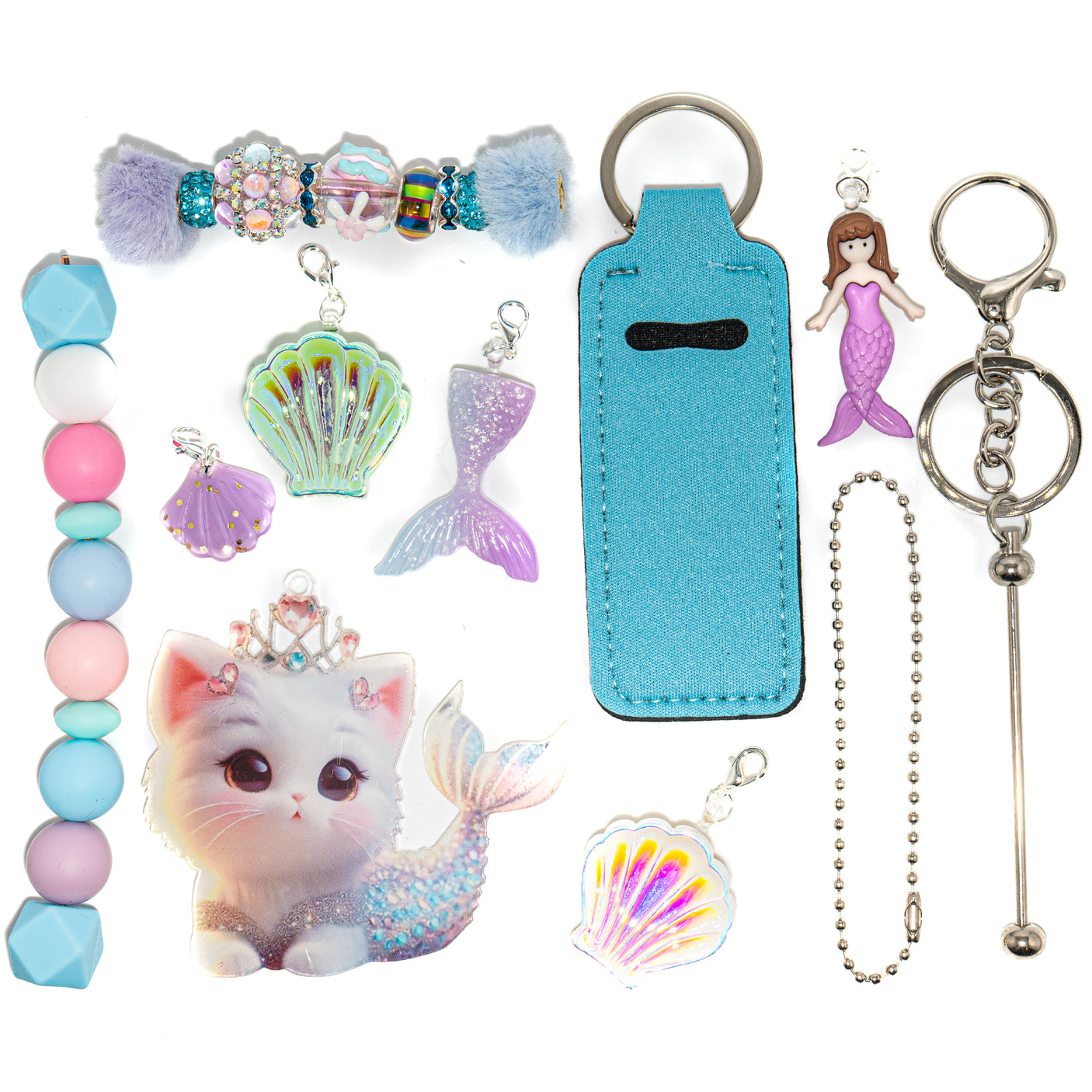 Mermaid Kitty Keychain Kit