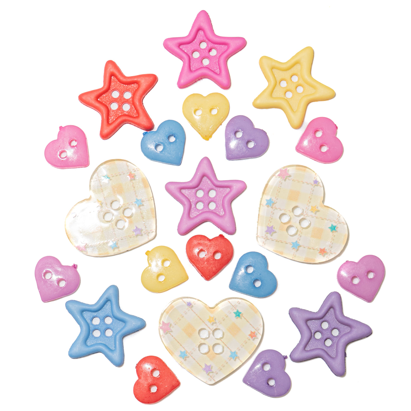 Sweet Starry Argyle Button Mix