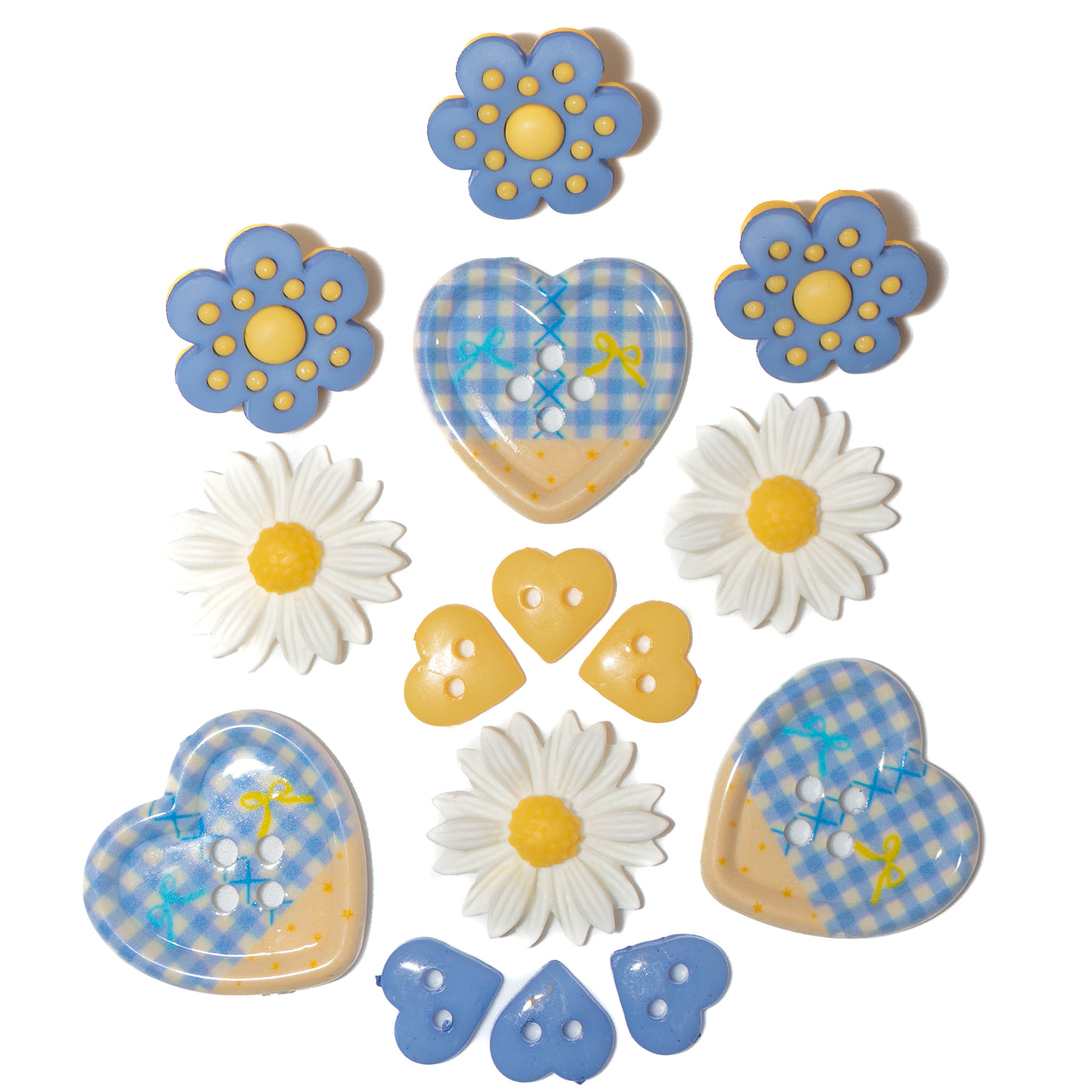 Sunny Sky Plaid & Daisy Embellishment Mix