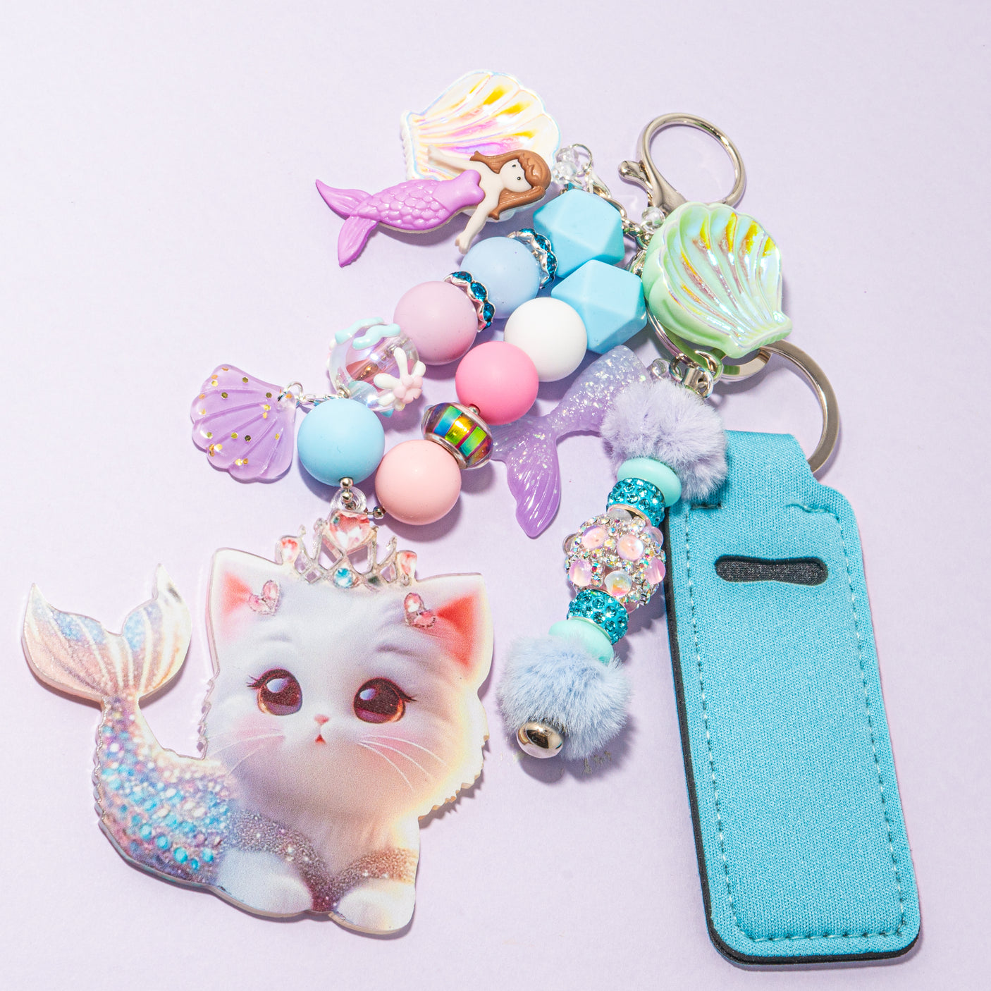 Mermaid Kitty Keychain Kit