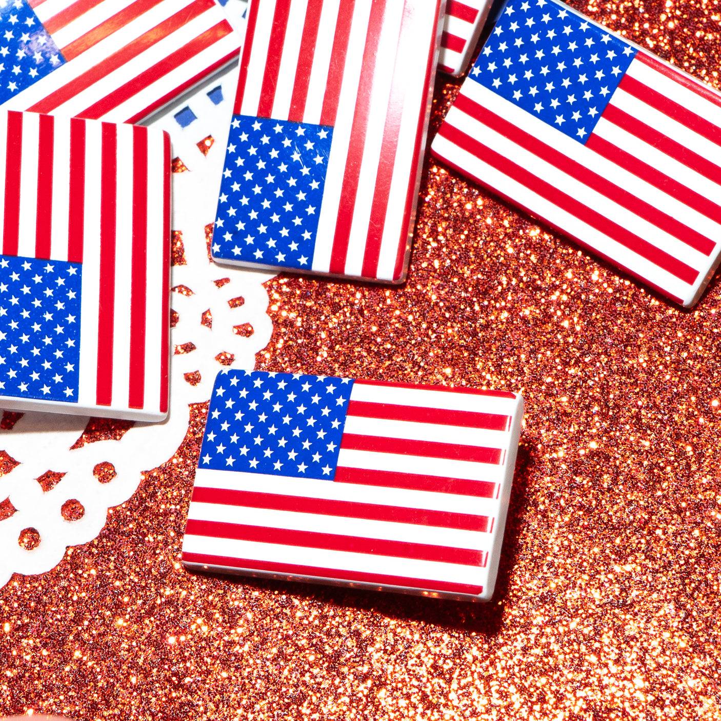 American Flags Craft Buttons
