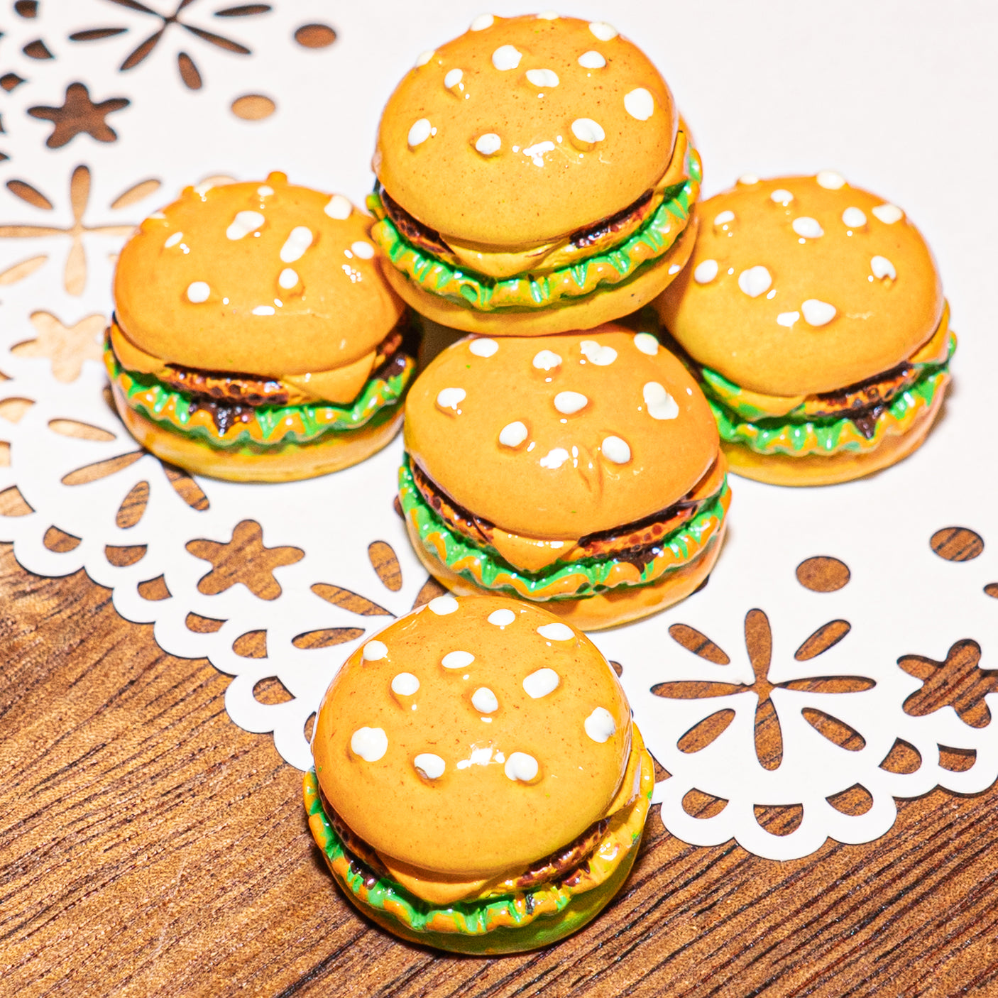 Cute Cheese Burger 3D Craft Embellishemnts