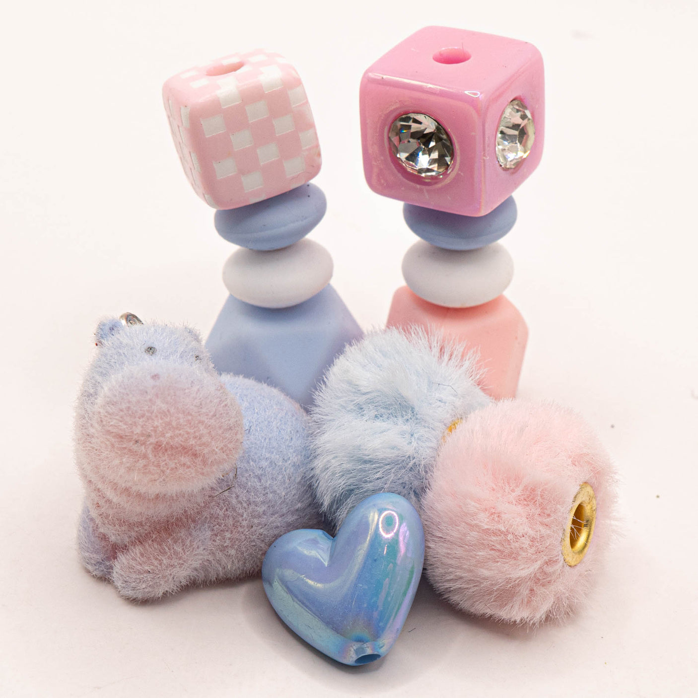 Bite-Sized Silicone Bead Mix in Hippo Hugs
