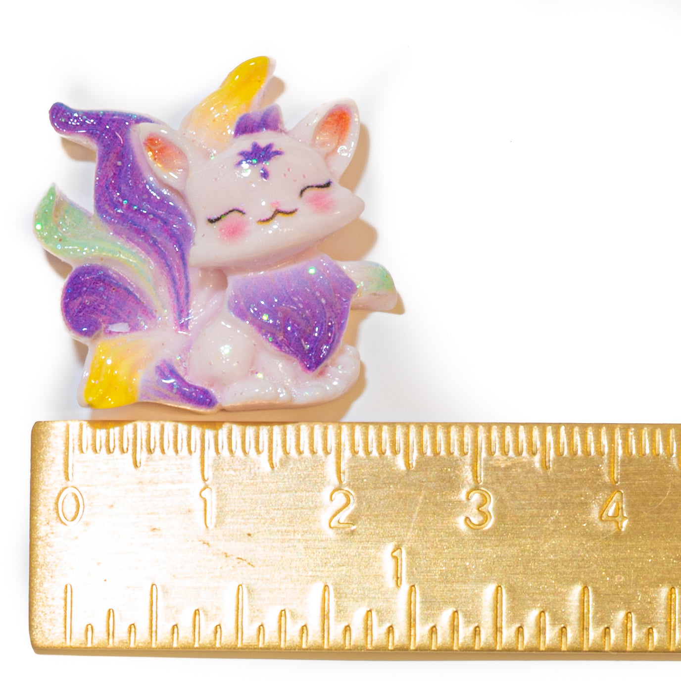 Glitter Magic Foxes Resin Craft Embellishments