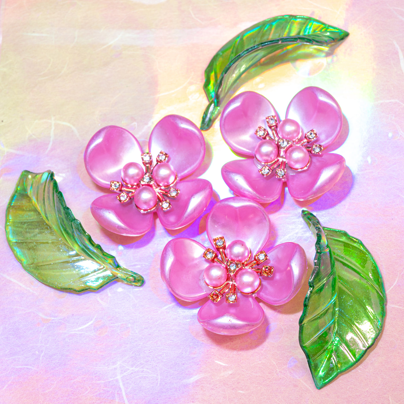 Hawaiian Bloom Acrylic Embellishments
