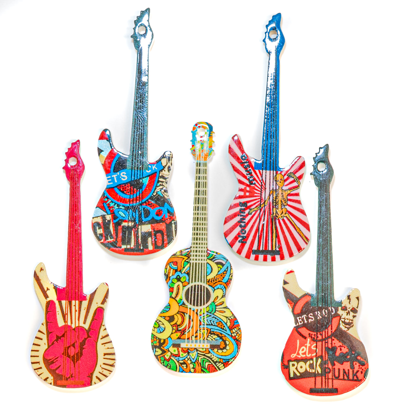 Rock Star Guitar Acrylic Embellishment Mix