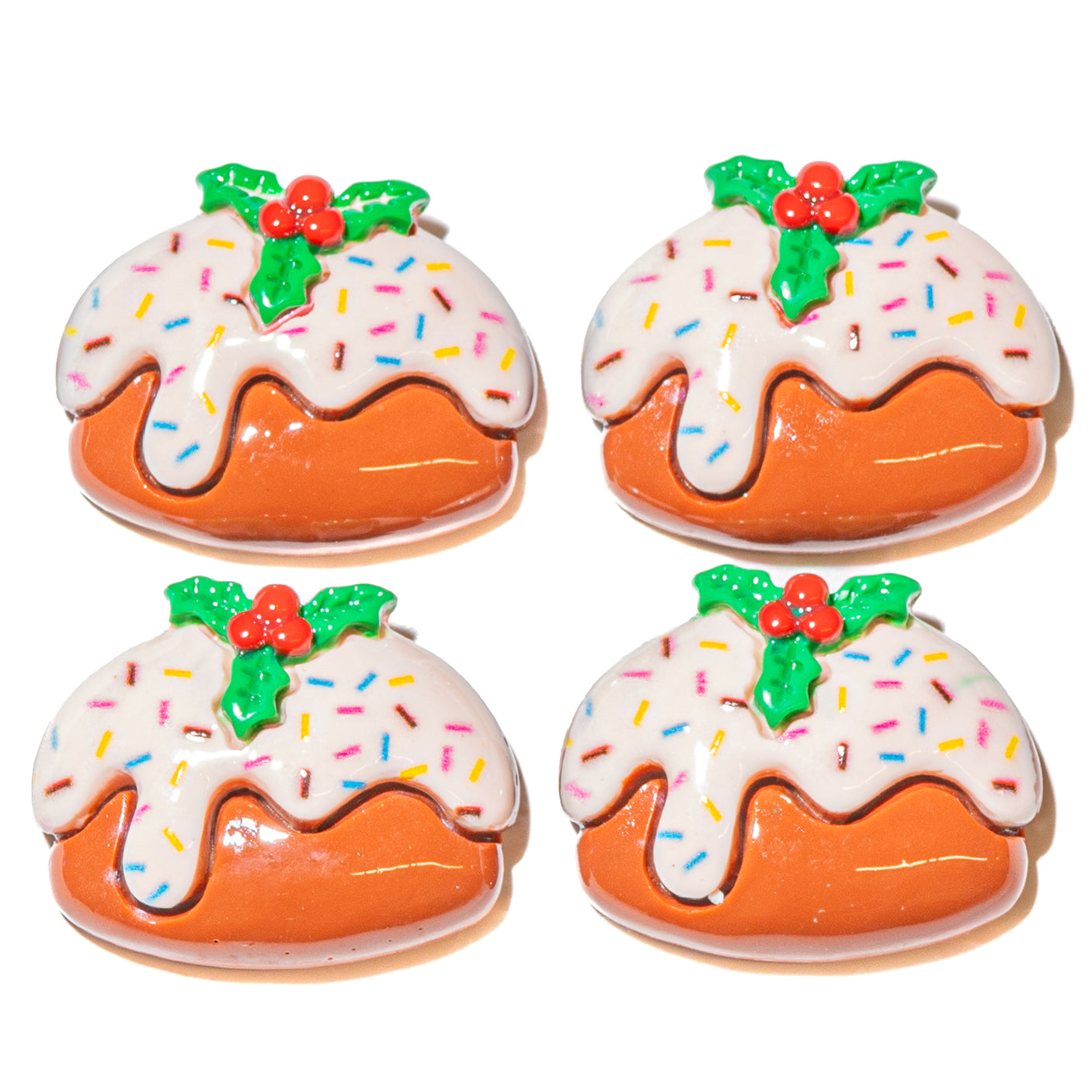 Holiday Fruit Cake Resin Buttons