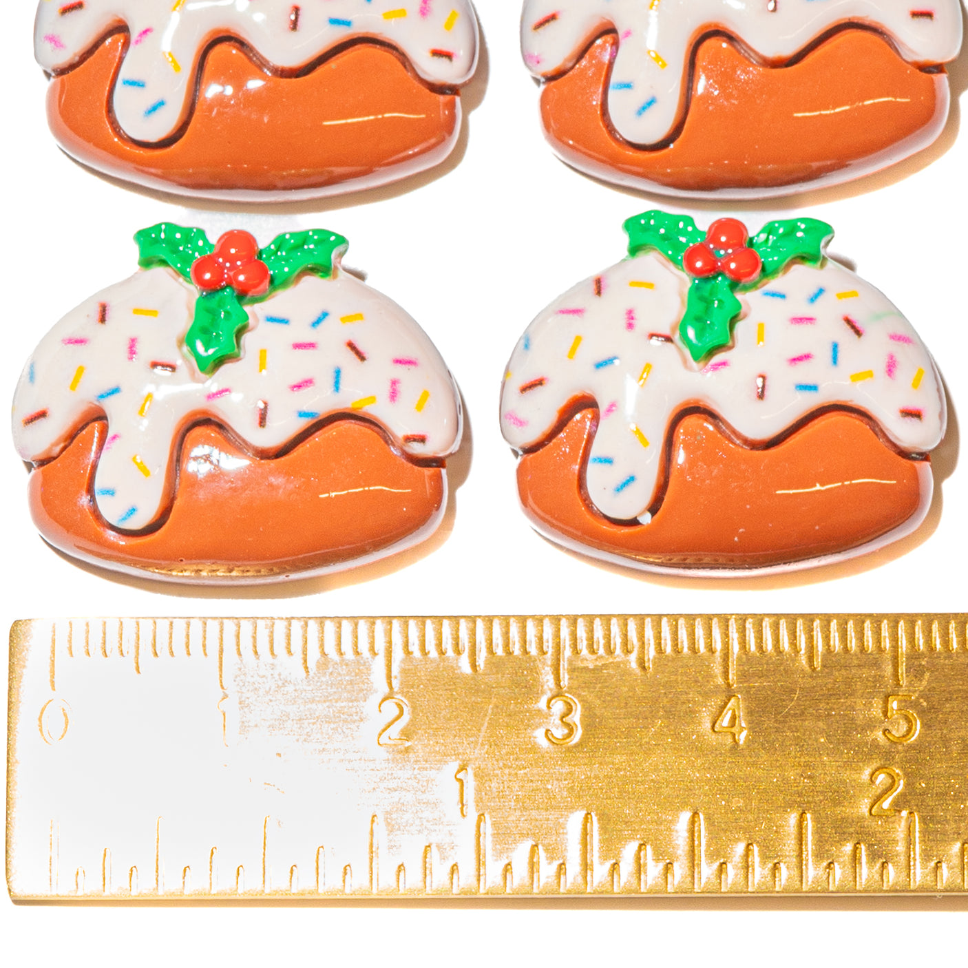 Holiday Fruit Cake Resin Buttons
