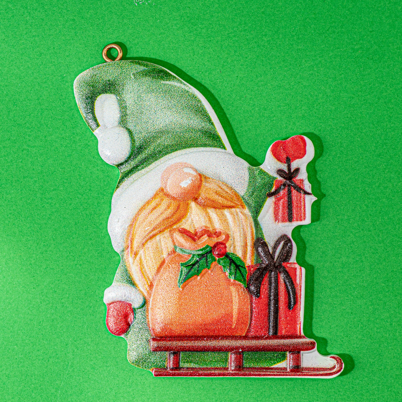Jolly Santa Gnome Resin Christmas Ornaments