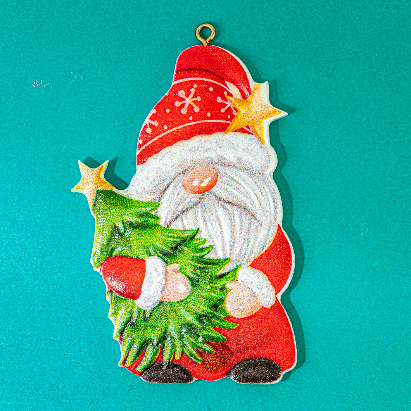 Jolly Santa Gnome Resin Christmas Ornaments