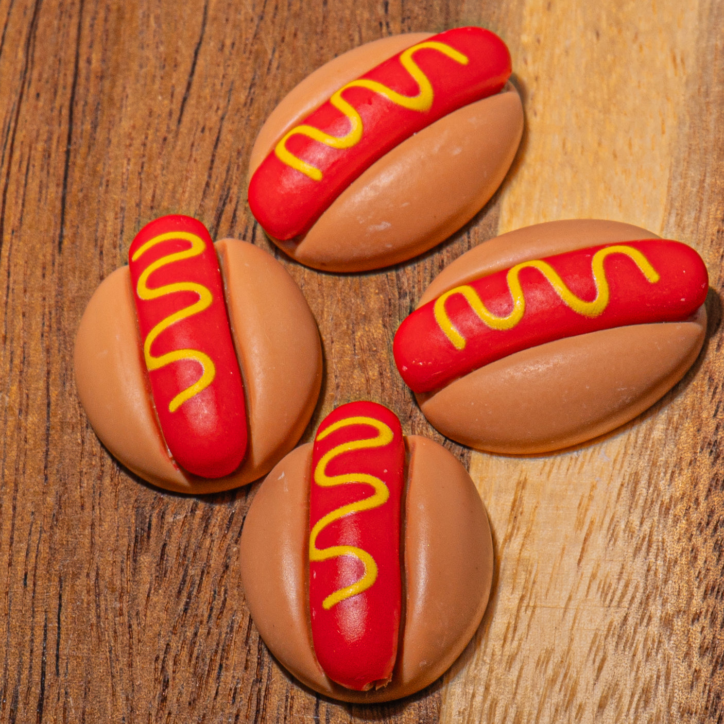 Crafty Cute Matte Resin Hot Dogs