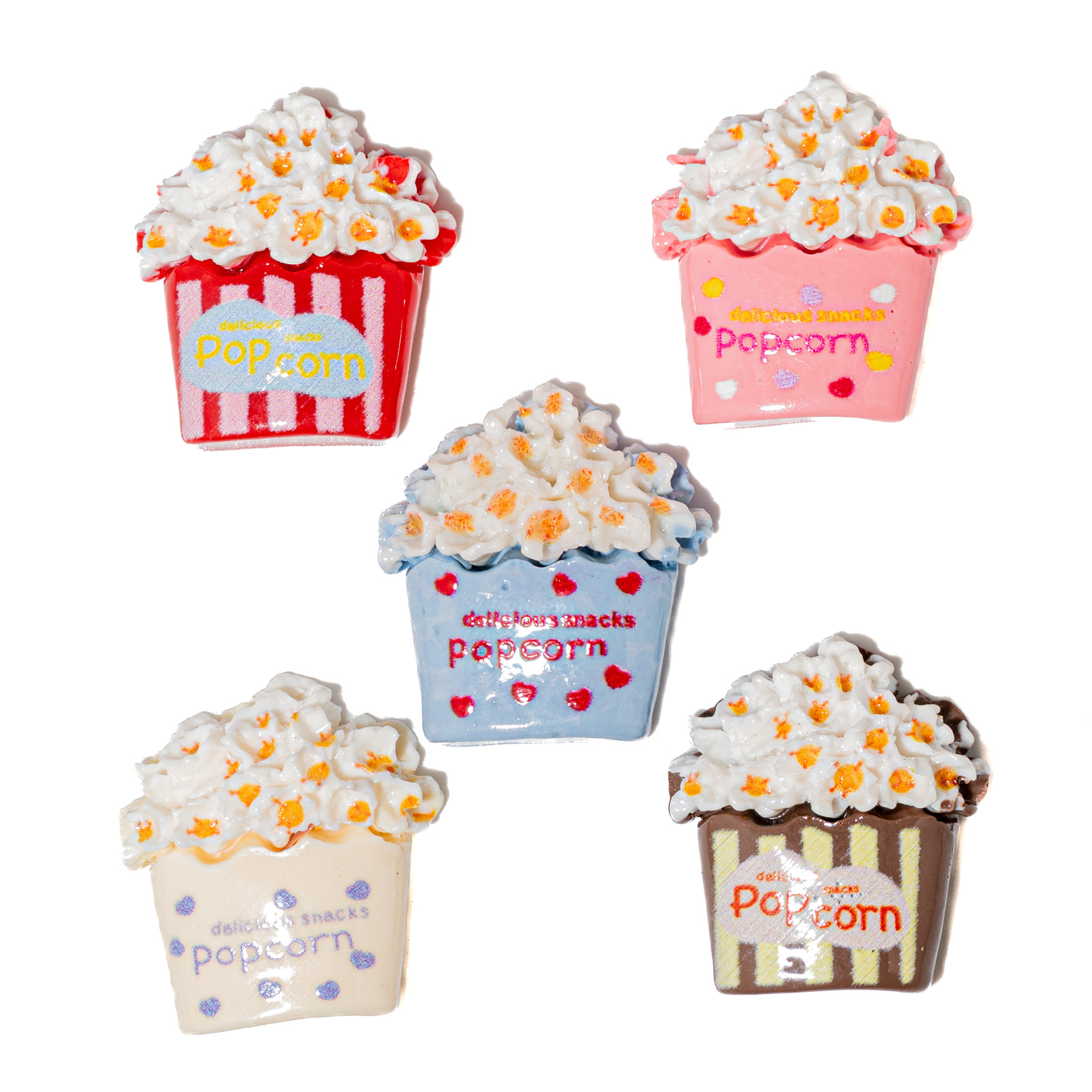 Movie Popcorn Resin Craft Embellishments