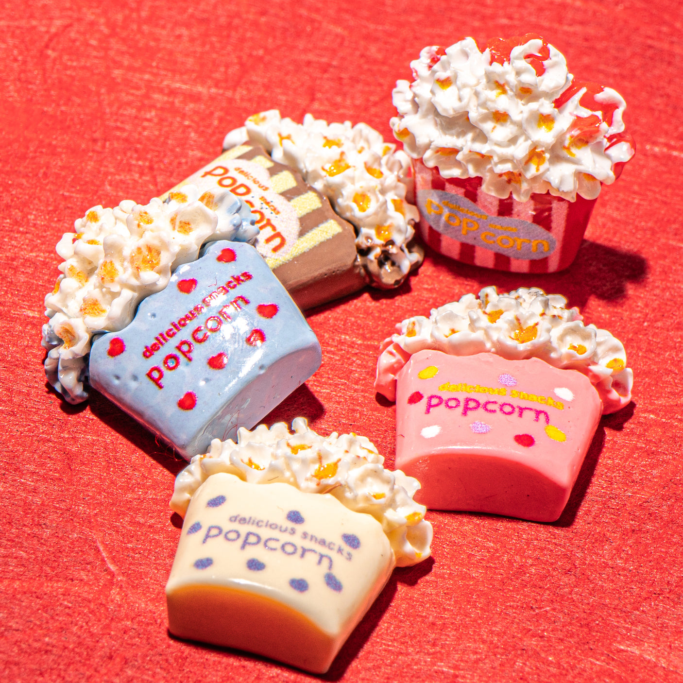 Movie Popcorn Resin Craft Embellishments