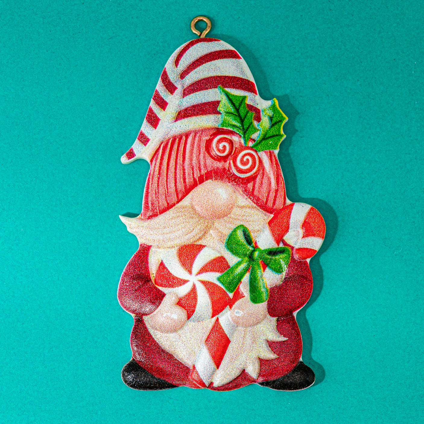 Jolly Santa Gnome Resin Christmas Ornaments