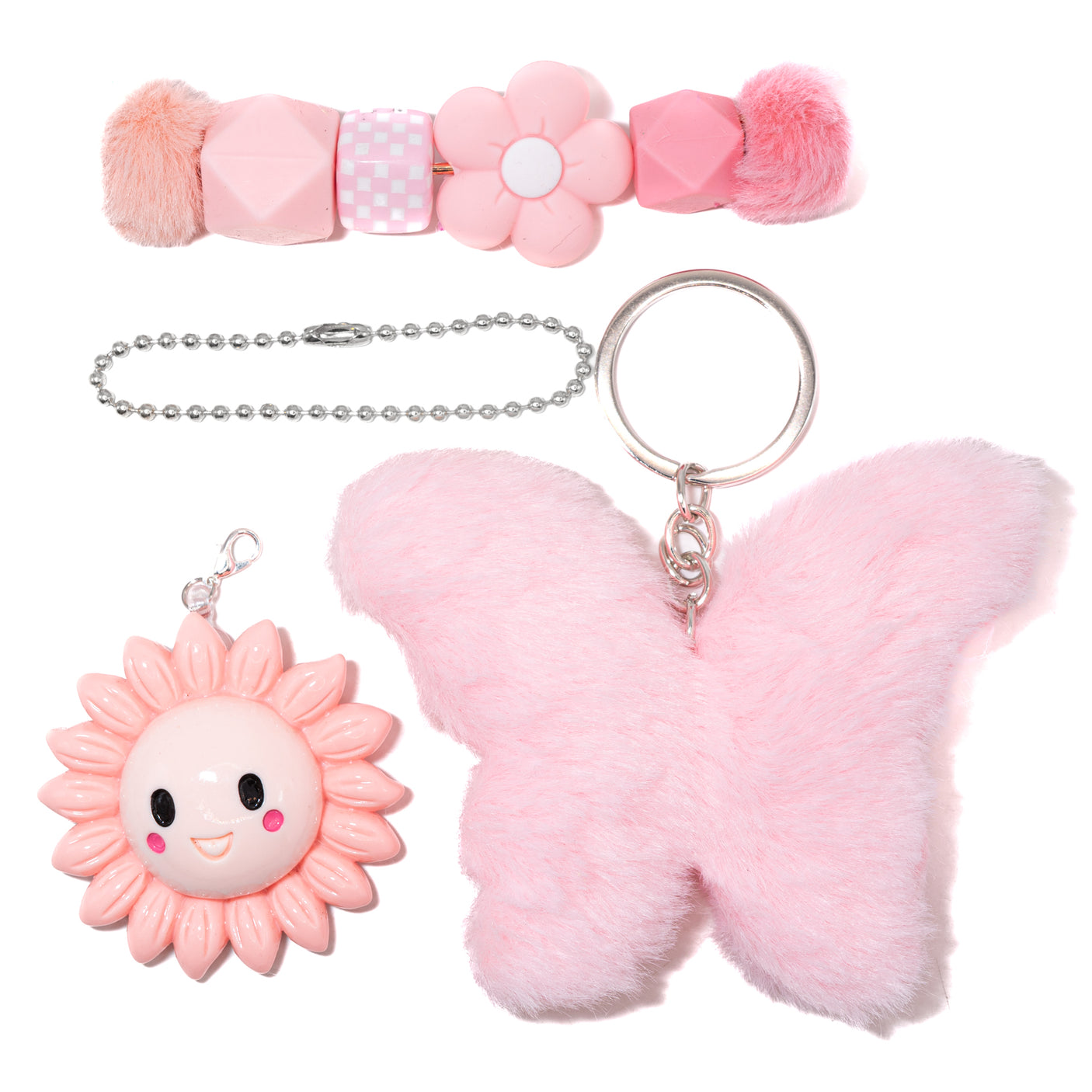 Silly Flower Keychain Kit in Pink