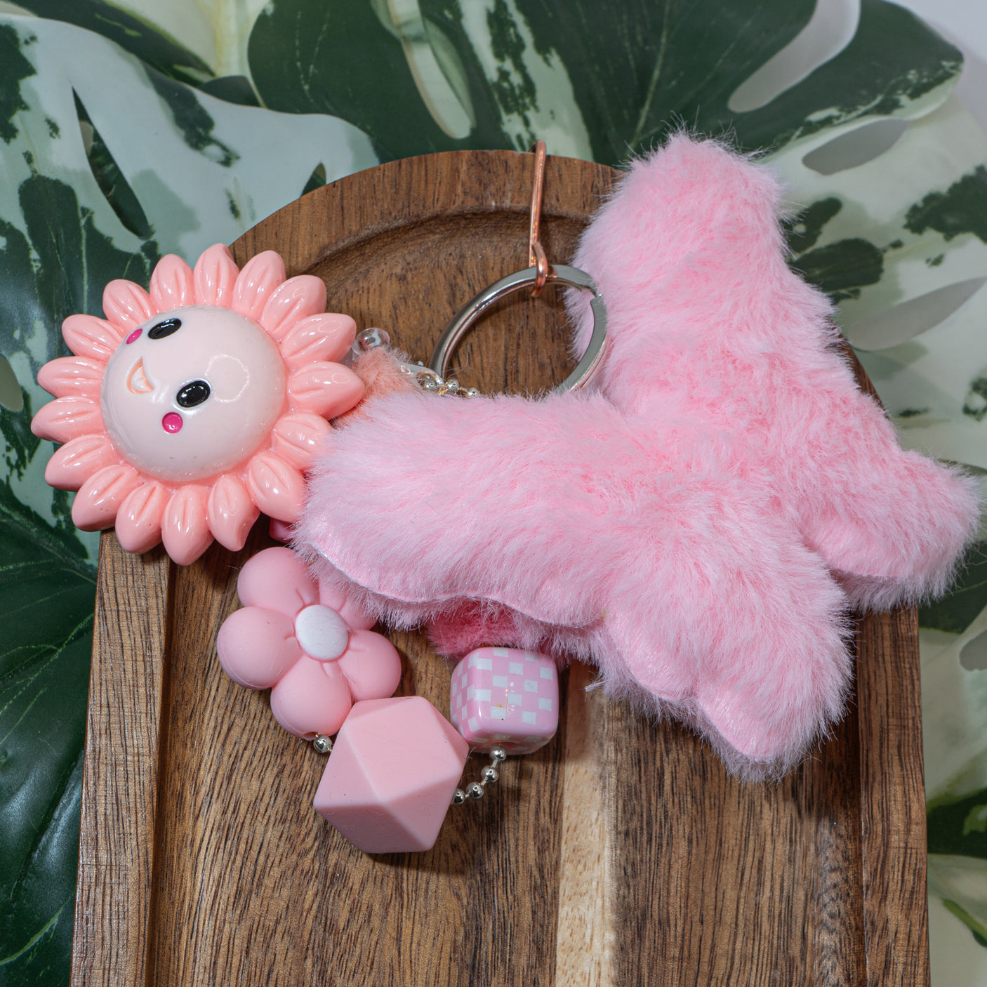 Silly Flower Keychain Kit in Pink