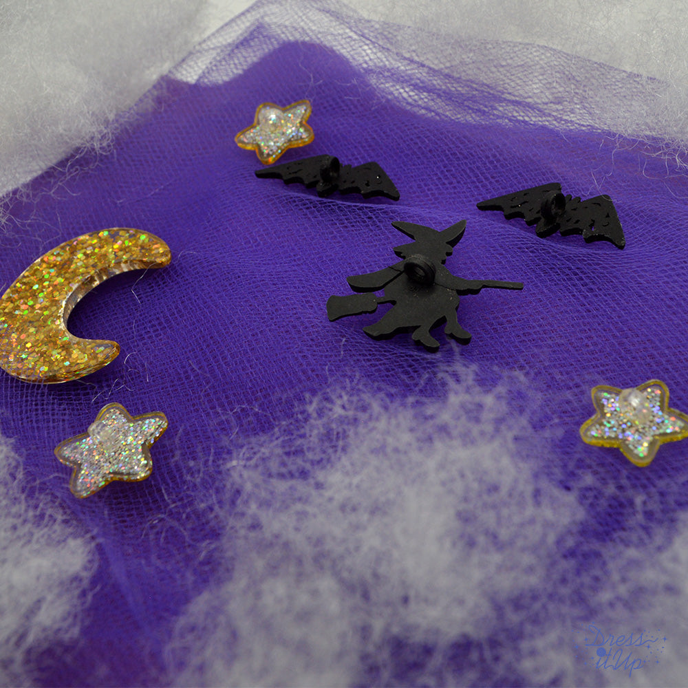 Witch Way To The Candy Sparkly Halloween Themed Embellishments