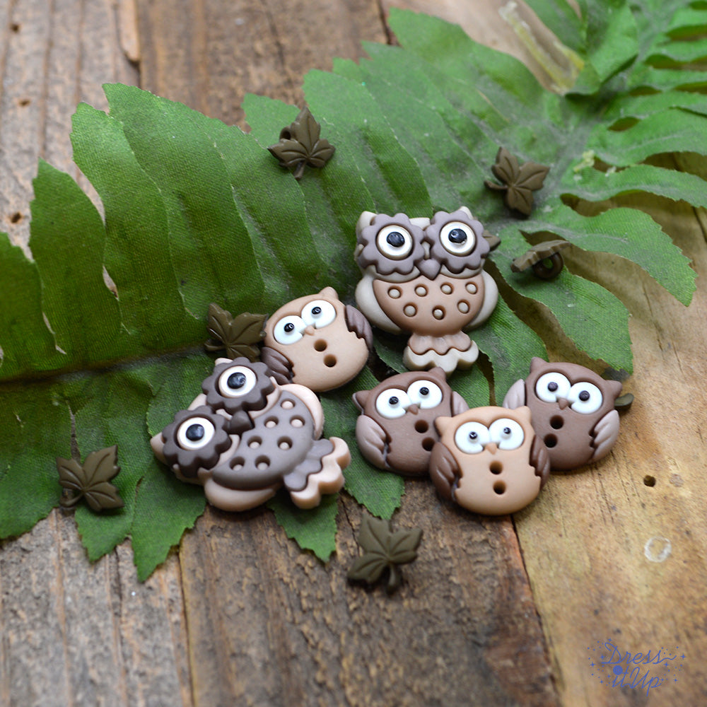 Woodland Wisdom Owl Bird Nature Themed Embellishments