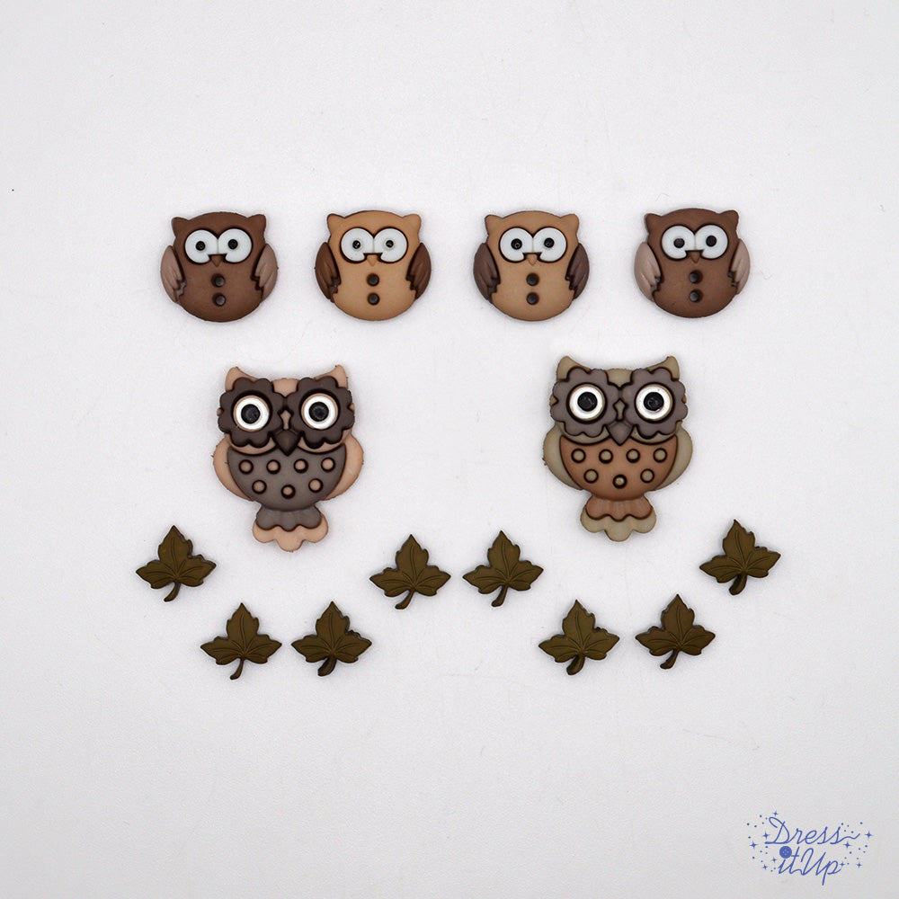 Woodland Wisdom Owl Bird Nature Themed Embellishments