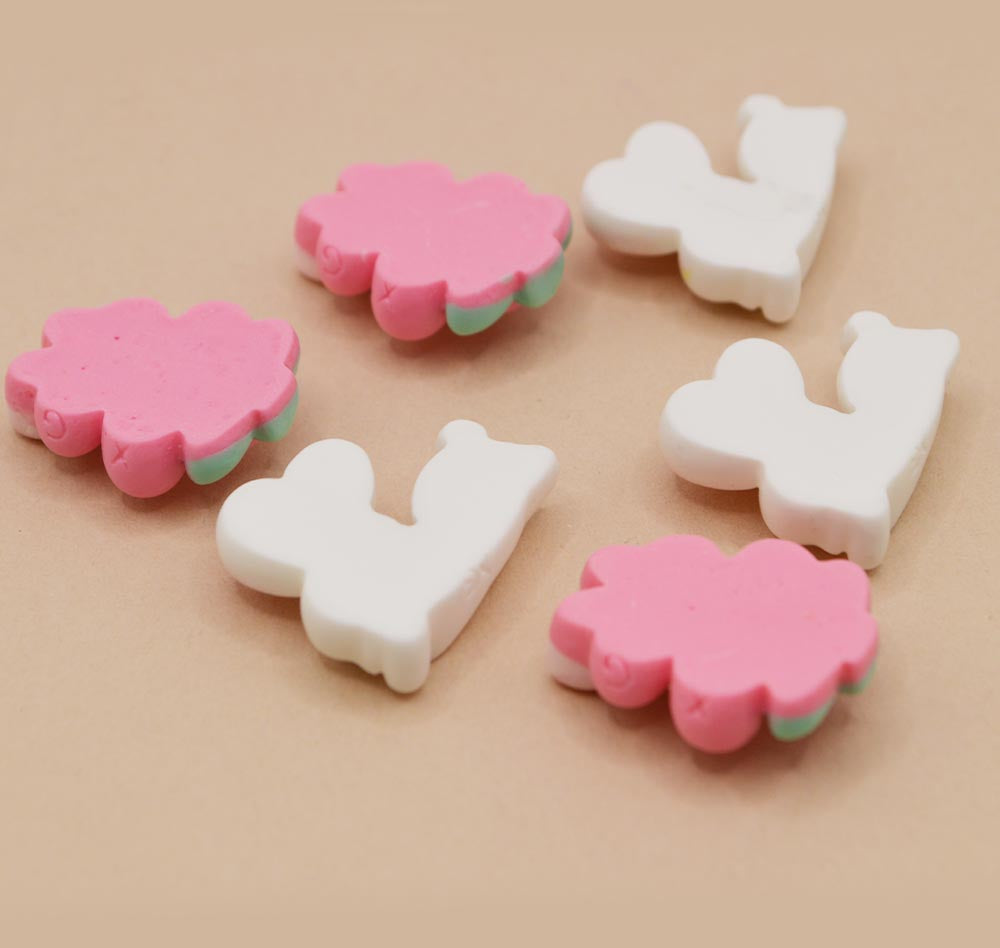 flat back pink pastel craft embellishments for easter or girl crafts