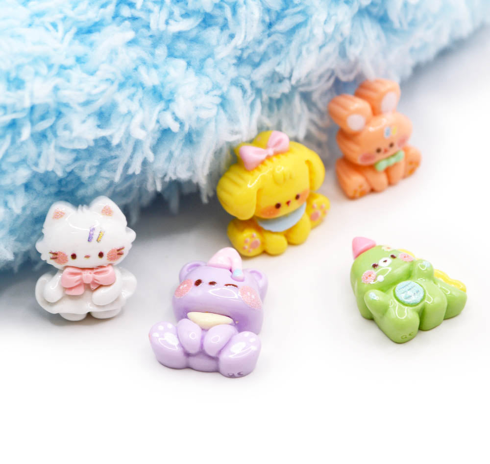 Bitty Babies Cute Animal Craft Embellishments in pastels