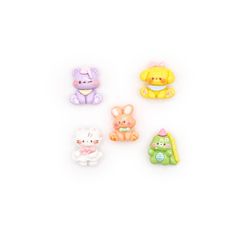 Bitty Babies Cute Animal Craft Embellishments in pastels