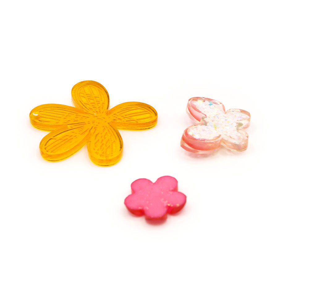 flat back floral embellishments for crafting on wood and paper