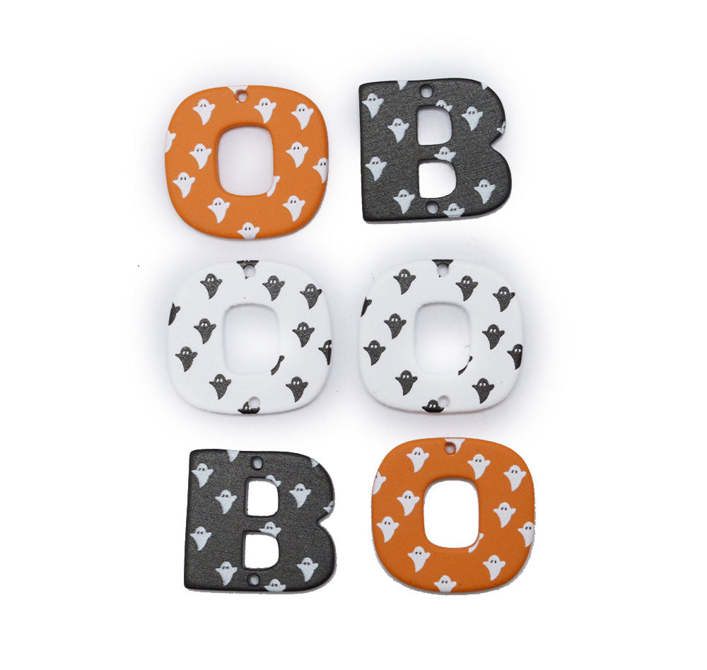 BOO Letter Flat Back Halloween Craft Embellishments