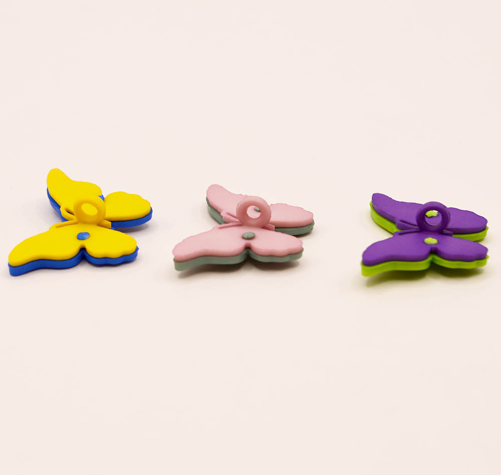 Bright loop button butterflies for crafting