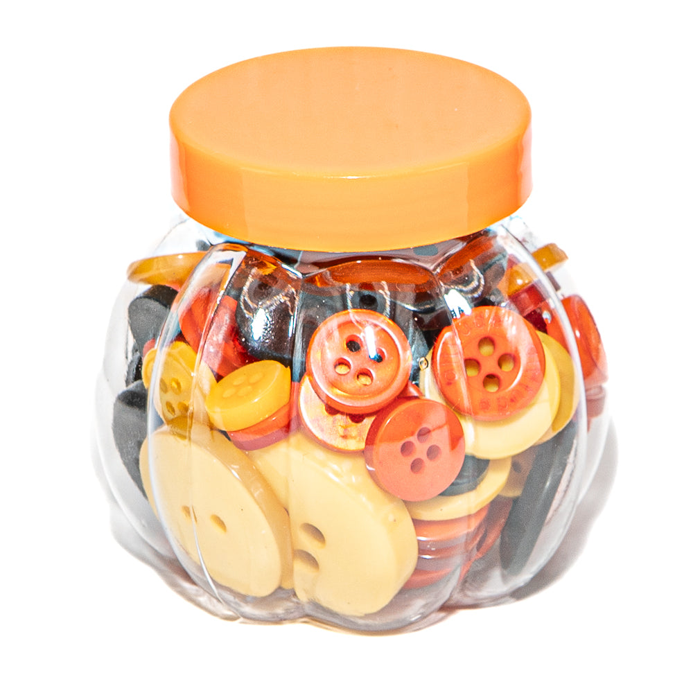 Pumpkin Sewing Button Jar