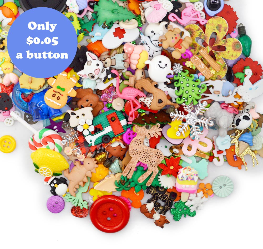 Embellishments by the Pound Mystery Scoop, 500+ Pieces