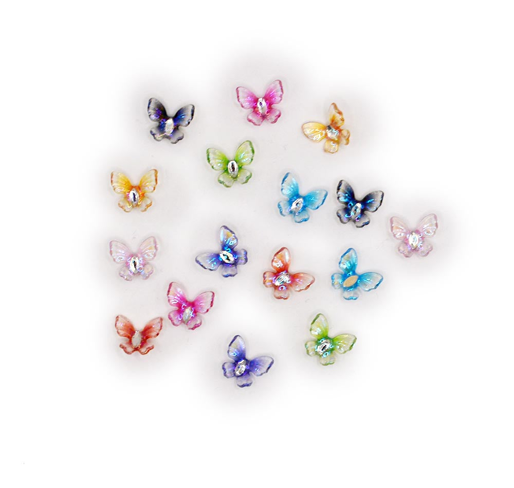 Resin butterfly flat-back embellishments