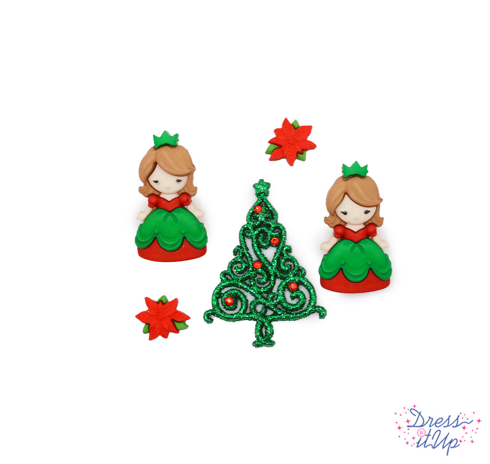 Christmas Princesses Holiday Themed Buttons