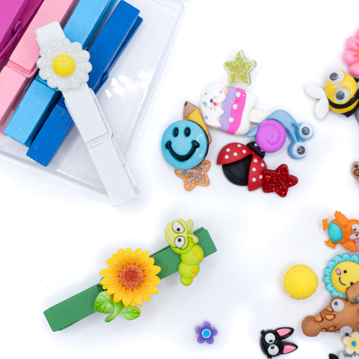DIY Magnetic Wood Clips Craft Kit Multicolor