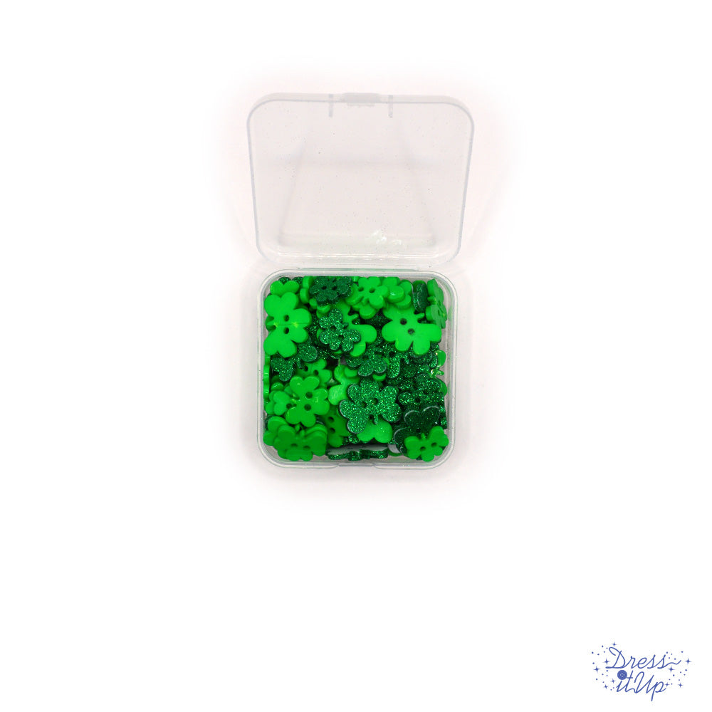 80 piece shamrock green craft embellishments