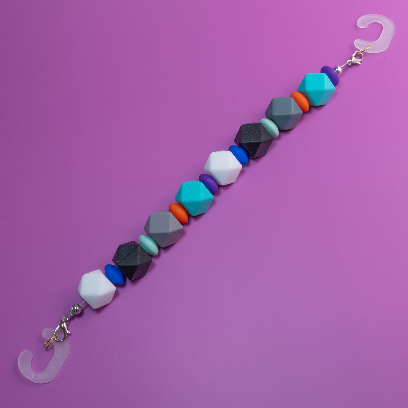 Acrylic Beaded Shoe Charm Pair in Spaceman