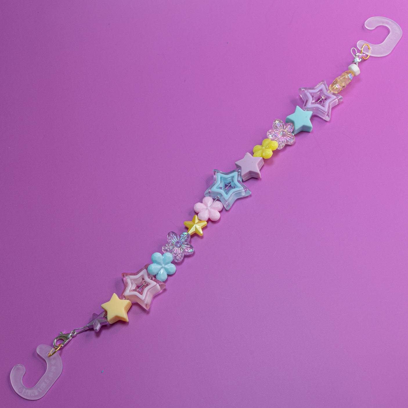 Acrylic Beaded Shoe Charm Pair in Star Burst